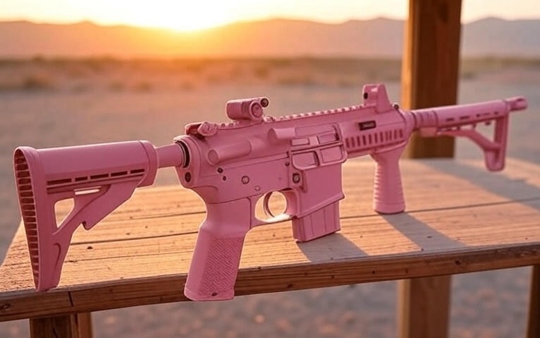 Too often, men who run gun companies try to find the most appealing gun for women. And, like this AI generated image, they simply have no clue. They think pink is the answer. A pink gun isn't the answer. 