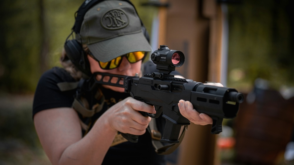 The skills that women build shooting an AR-15 can be translated to many guns. Most of them have similar controls.