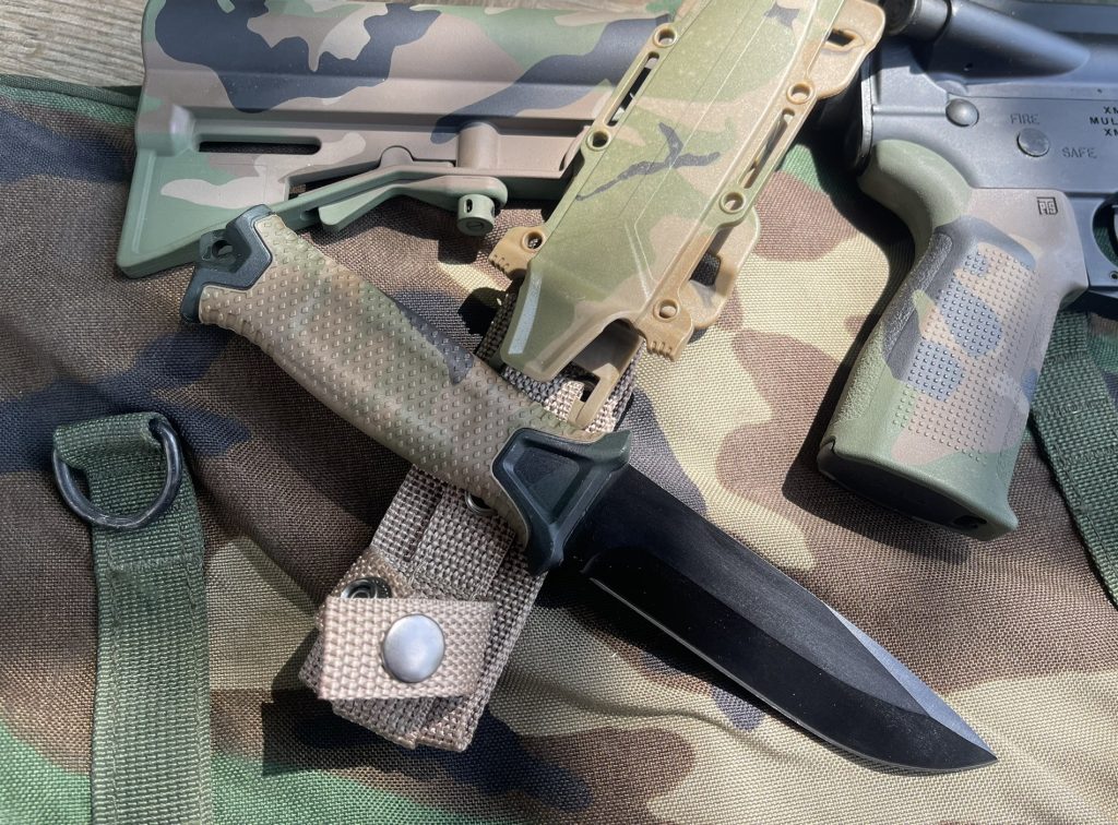 Woodland Camo Field Knife