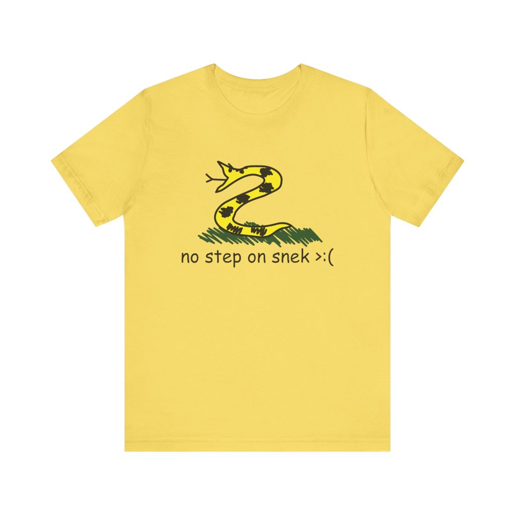 No step on snek shirt yellow